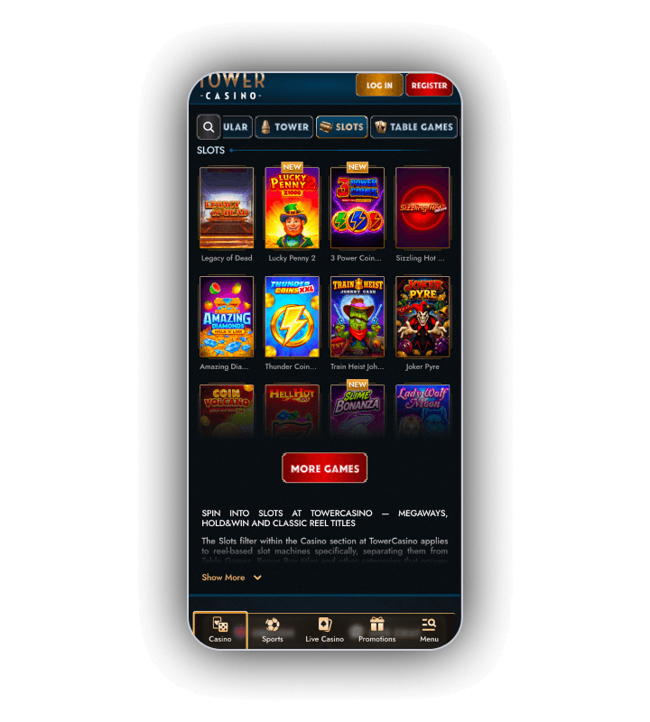 Casino game floor illustration with separate routes for free-spin, live and crash browsing